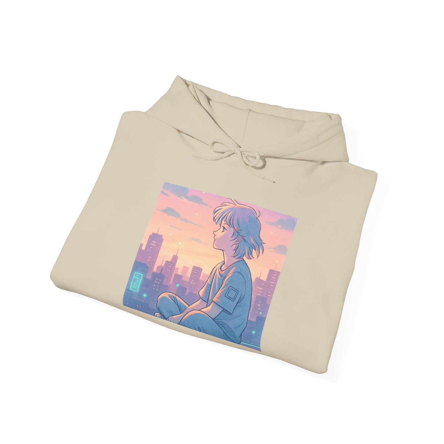 Hooded Sweatshirt Lofi/Vaporwave Design