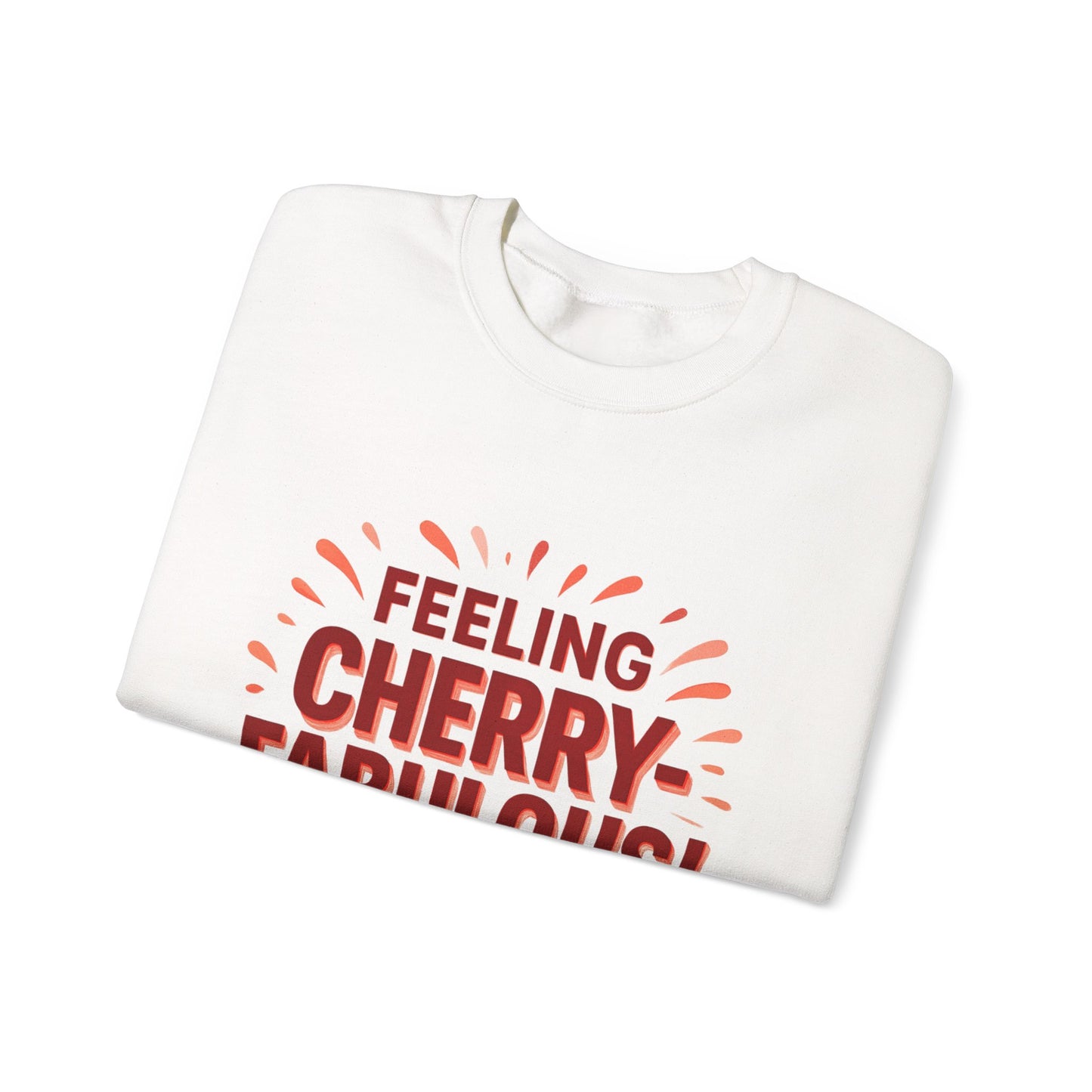 Bold cherry Sweatshirt, Cherry design on Crewneck Jumper, Unisex Pullover, Gift
