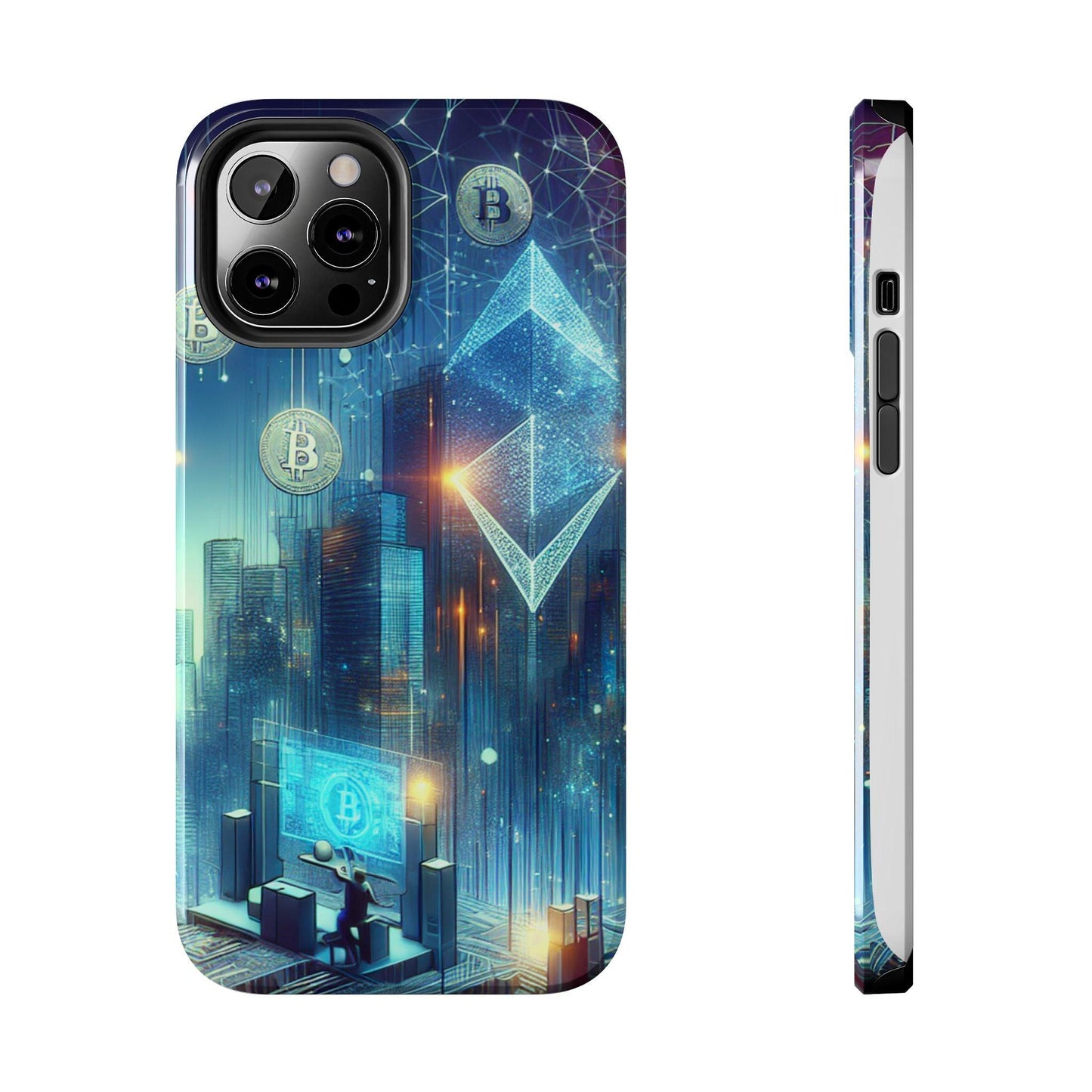 Phone Case - Cryptocurrency Enthusiasts Futuristic Design - Oceanfront Products