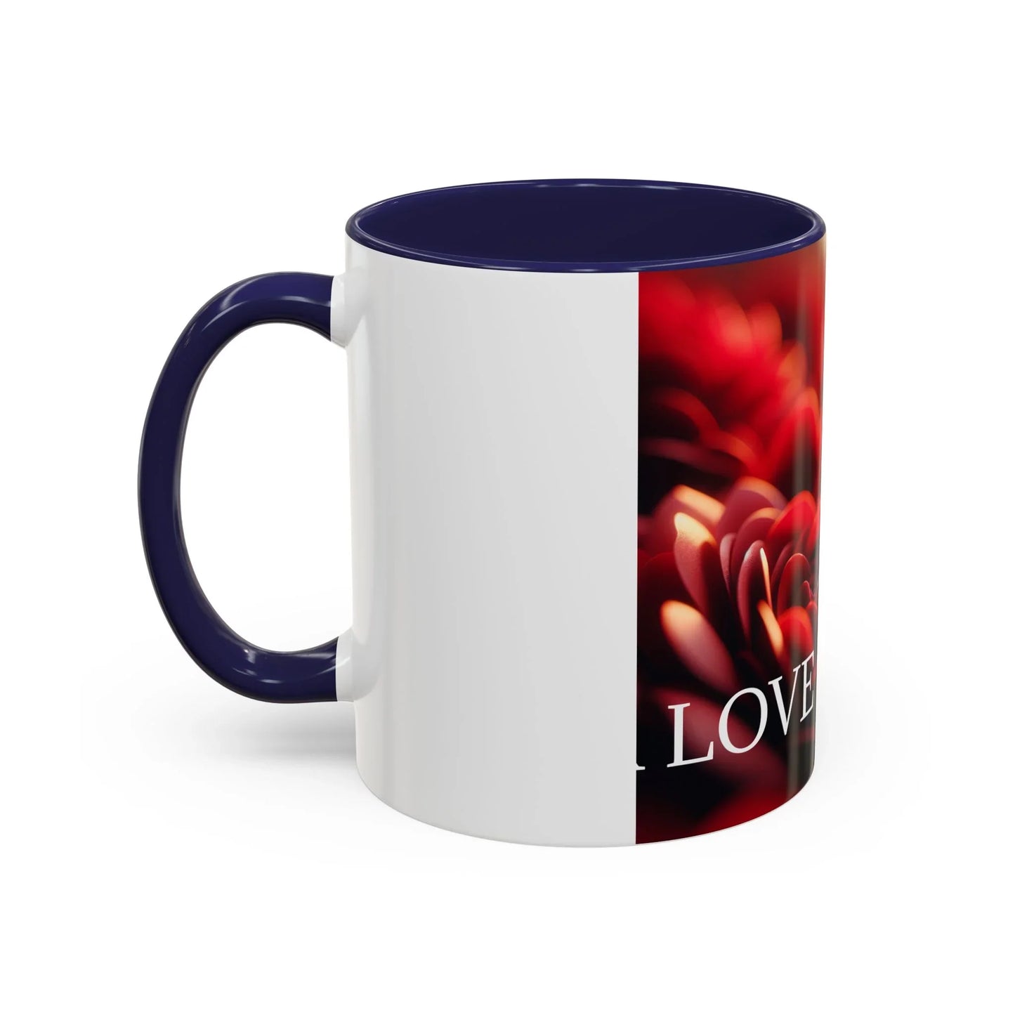 Mug - Rose Petal Timeless Love Accent Coffee Mug (11, 15oz) - Oceanfront Products