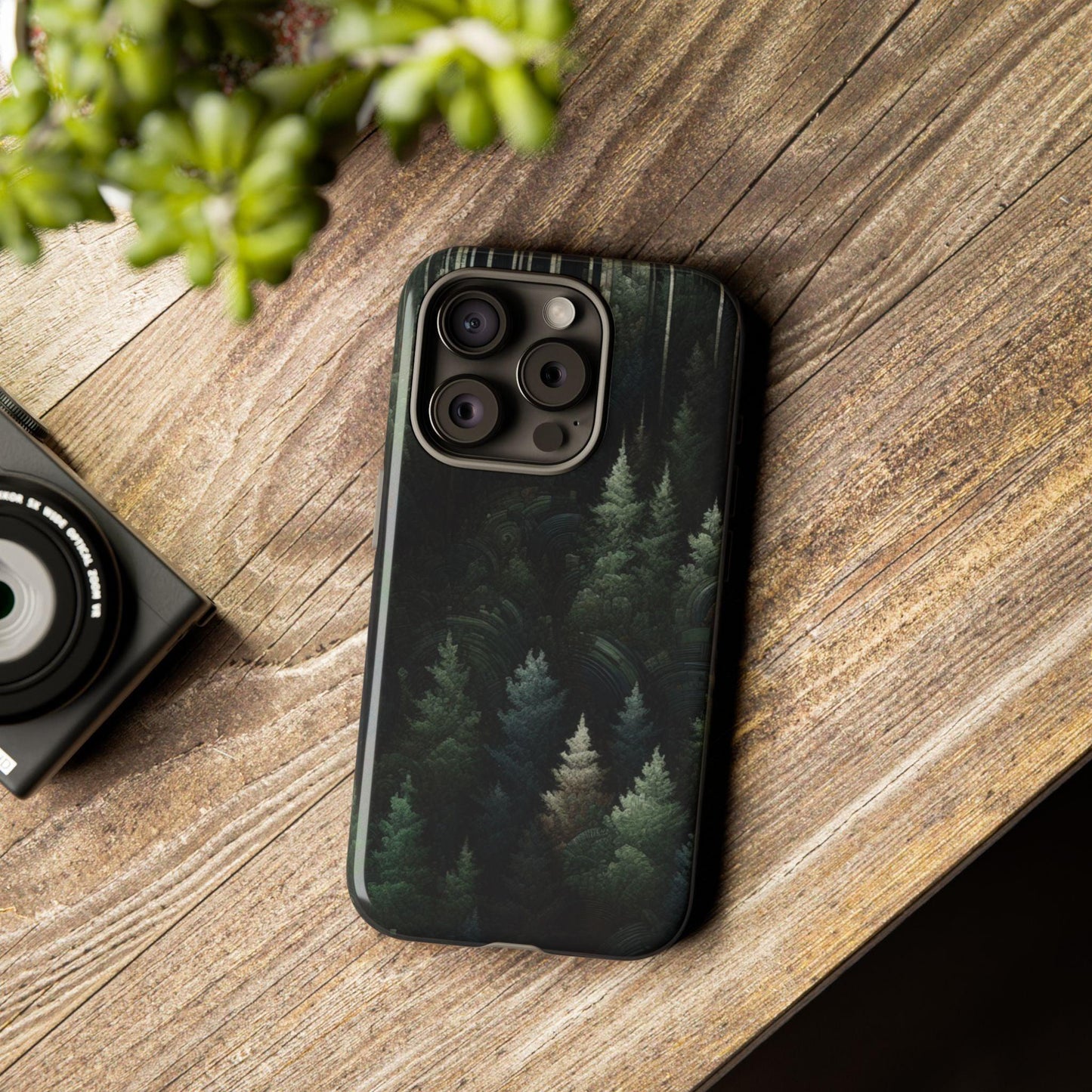 Phone Cases - Deep Dark Forest Nature Design - Oceanfront Products