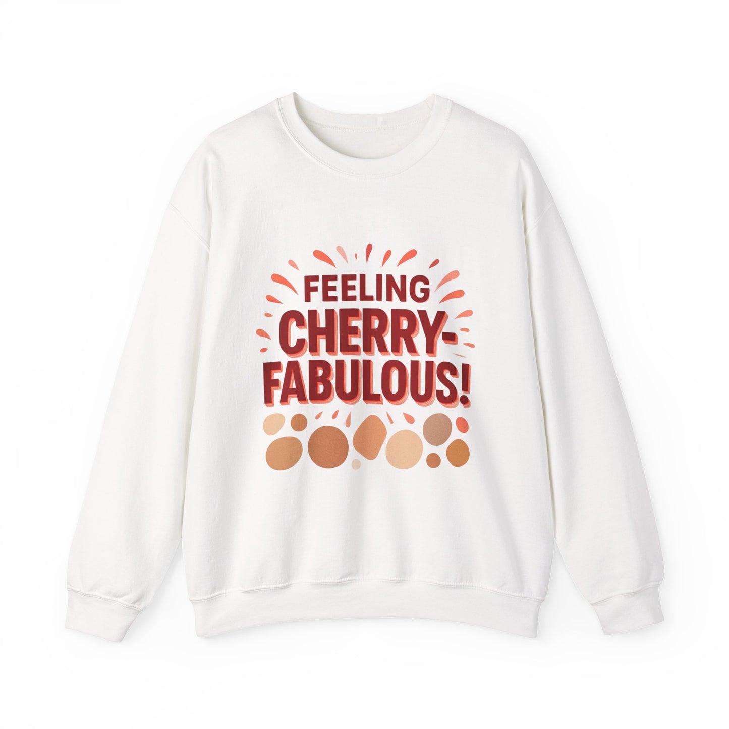 Bold cherry Sweatshirt, Cherry design on Crewneck Jumper, Unisex Pullover, Gift