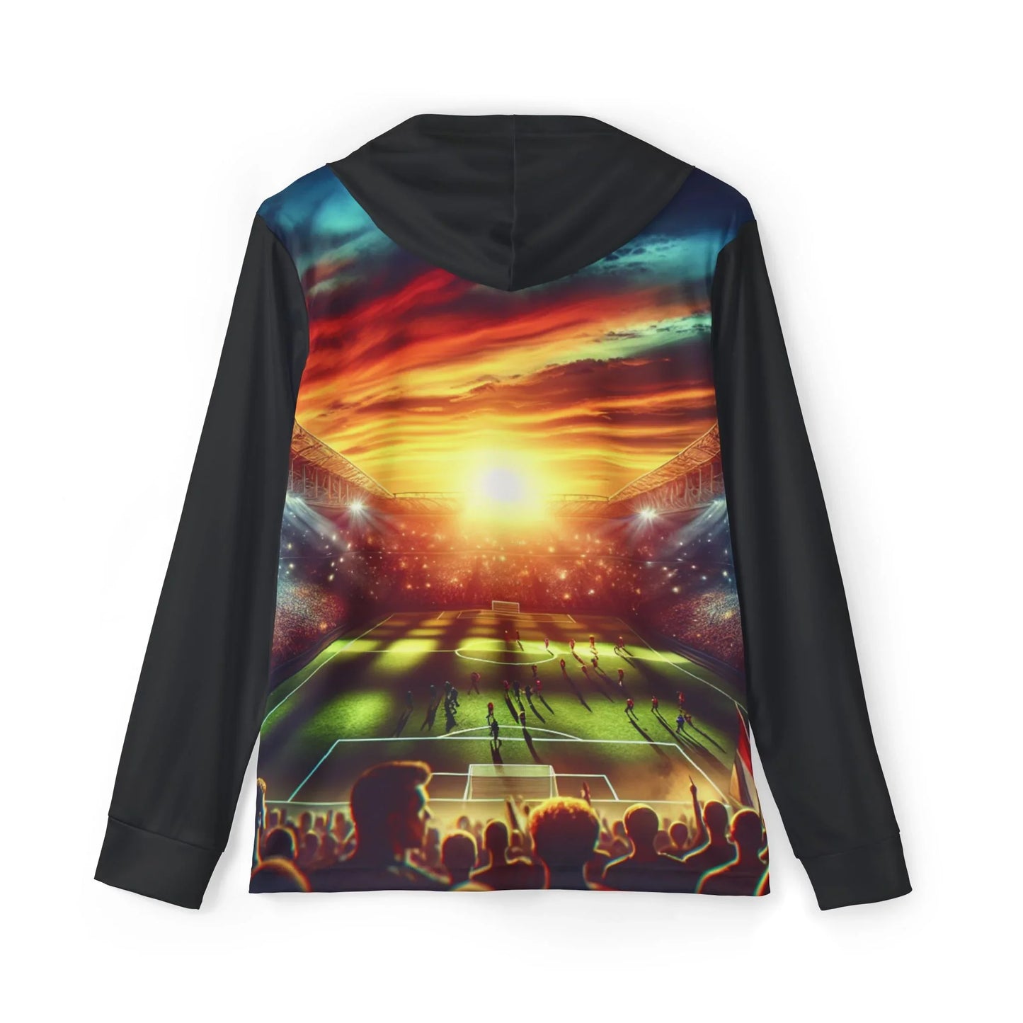 Sports Warmup Hoodie - Football Sunset Fan at Stadium Design - Oceanfront Products