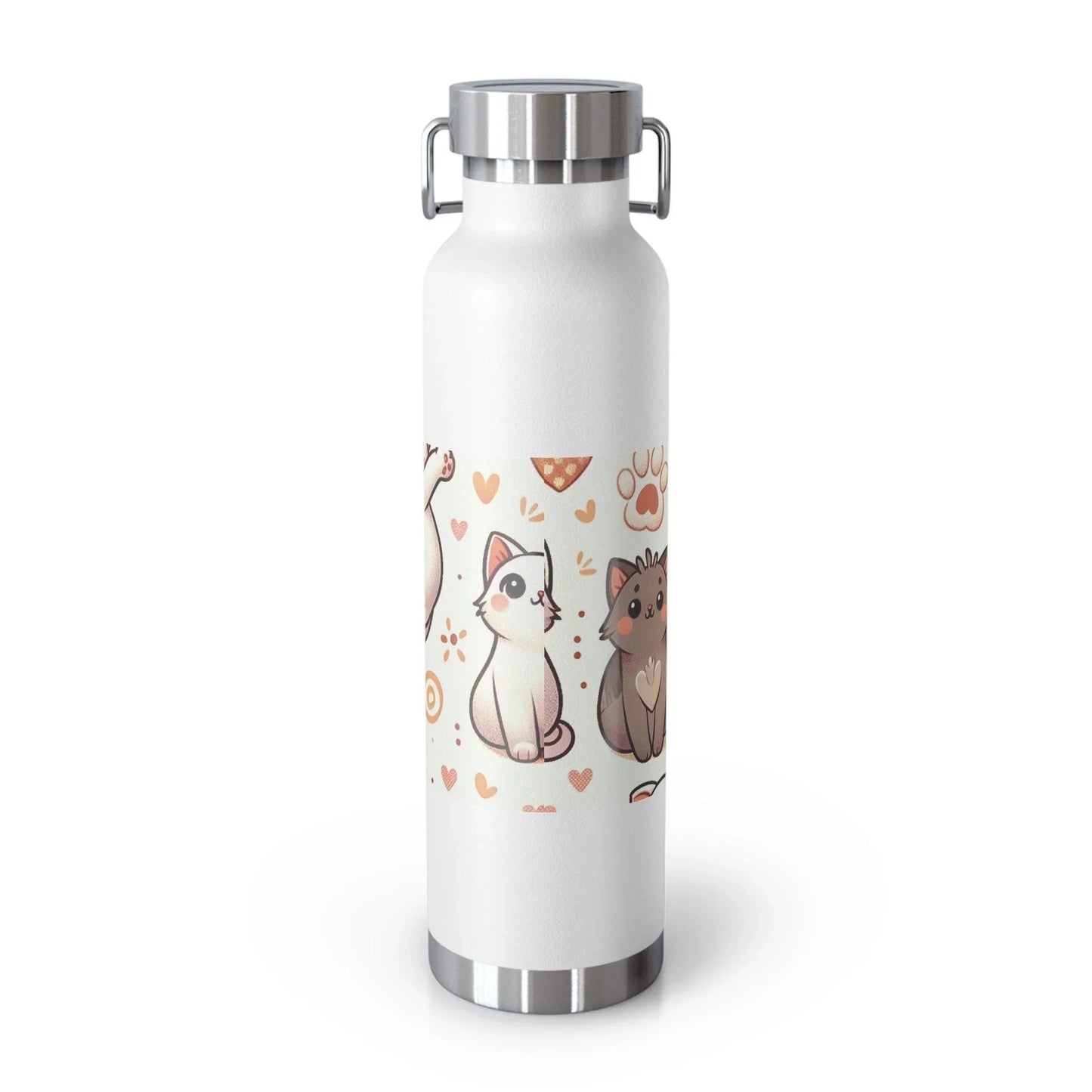 Cozy Cat Pattern Metal Drink Cup: Purr-fect Temperature, Purr-fect Style - Oceanfront Products