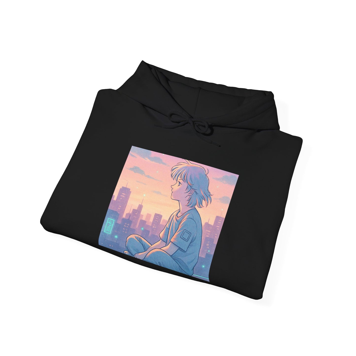 Hooded Sweatshirt Lofi/Vaporwave Design