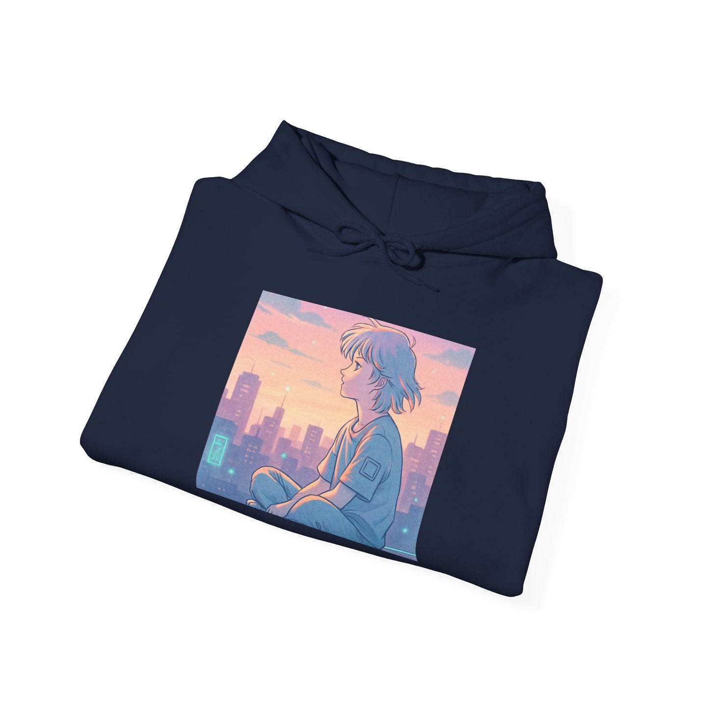 Hooded Sweatshirt Lofi/Vaporwave Design