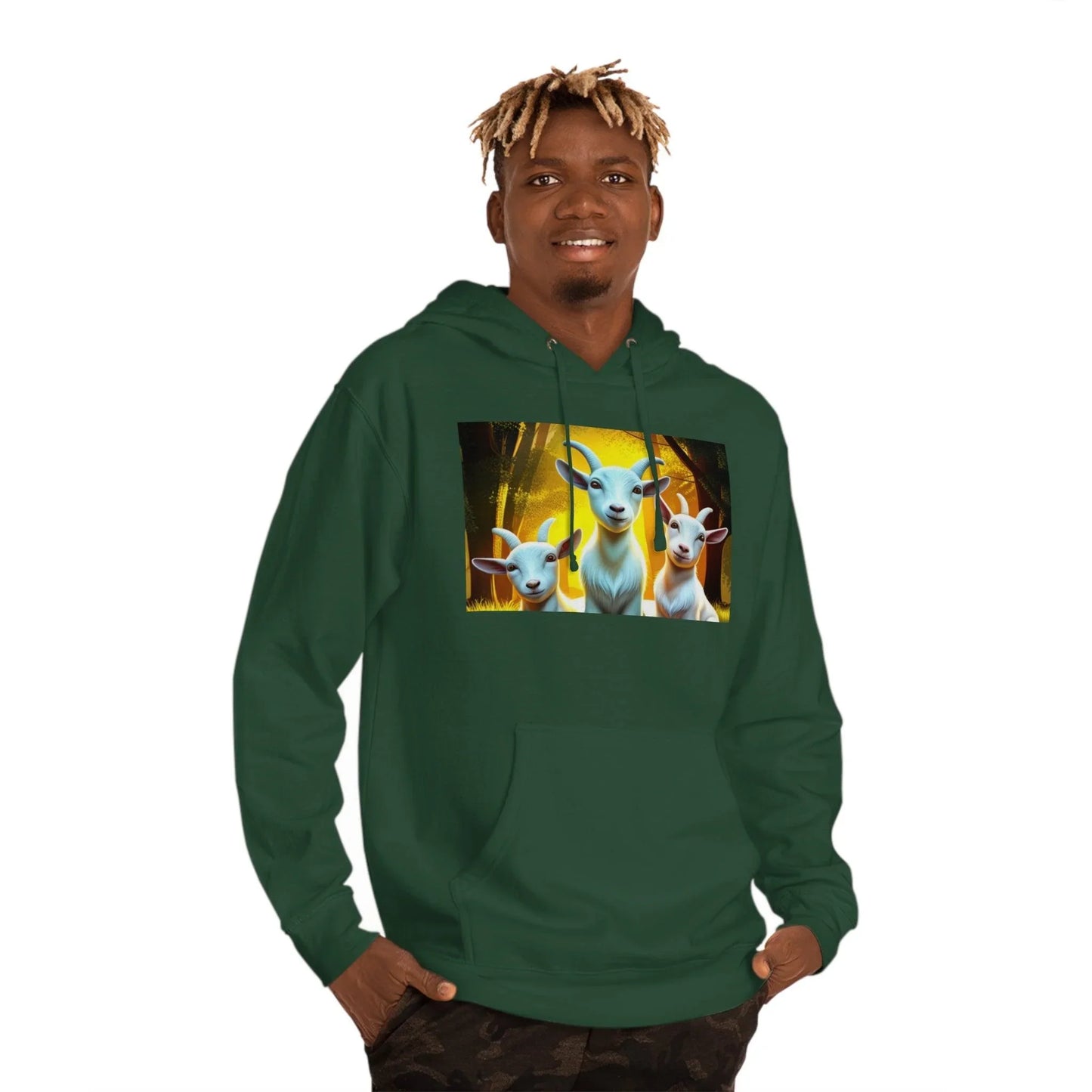 3D Vibrant Baby Goat Sweatshirt/Hoodie - A Unique Blend of Comfort and Whimsy - Oceanfront Products