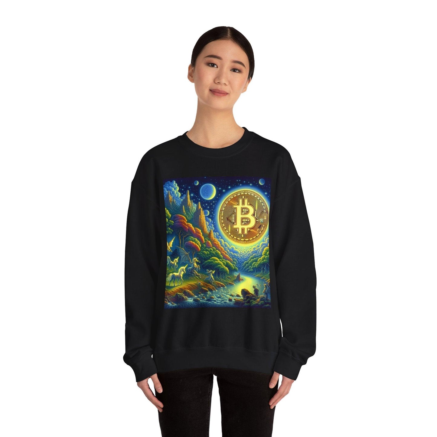 Bitcoin Fantasy Sweatshirt - Crewneck Sweatshirt - Oceanfront Products