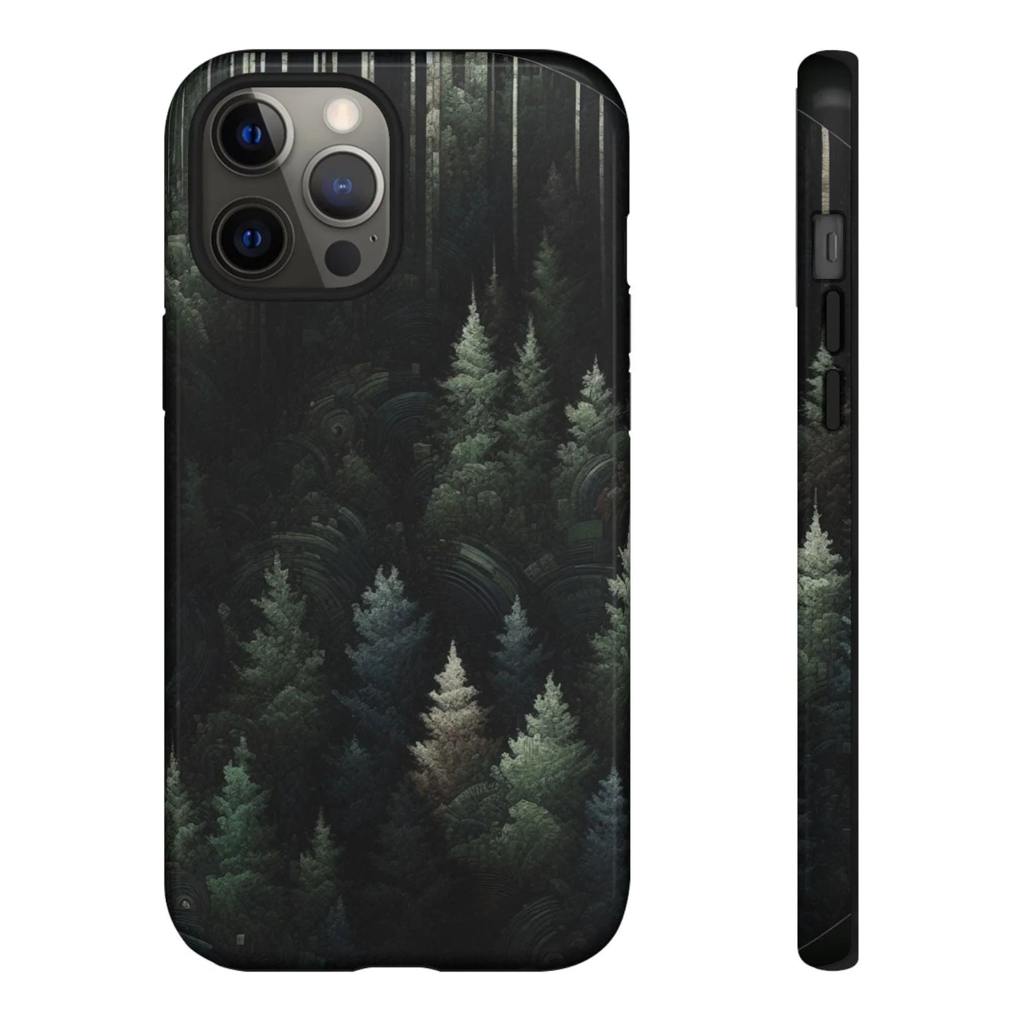 Phone Cases - Deep Dark Forest Nature Design - Oceanfront Products