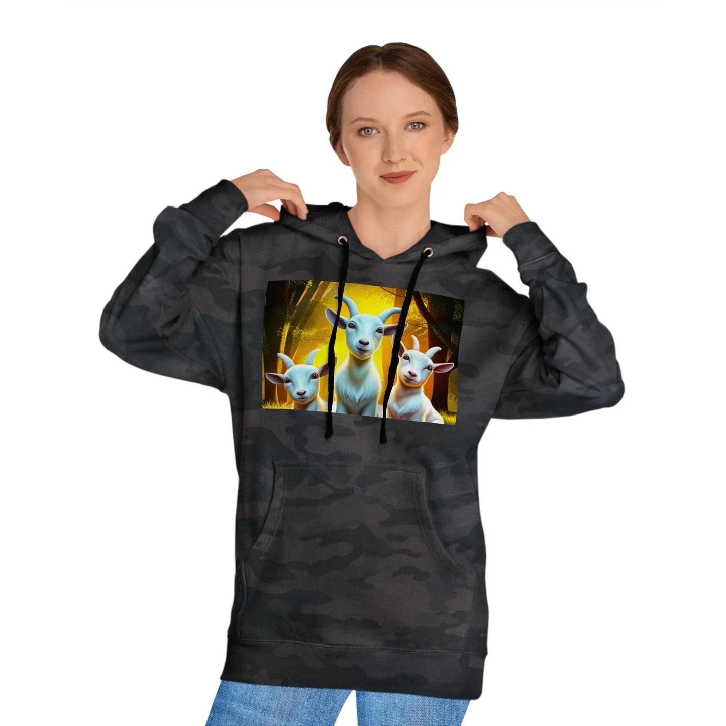 3D Vibrant Baby Goat Sweatshirt/Hoodie - A Unique Blend of Comfort and Whimsy - Oceanfront Products