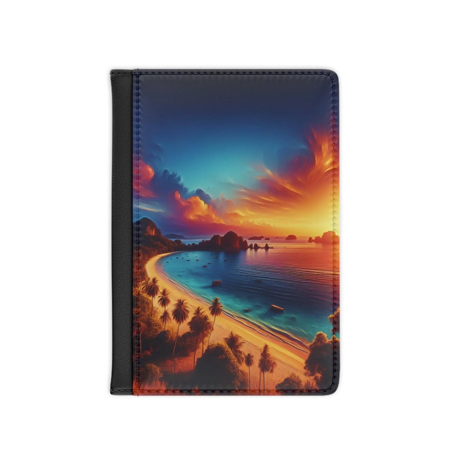 Passport Cover - Sunset Beach vivid colors - Oceanfront Products