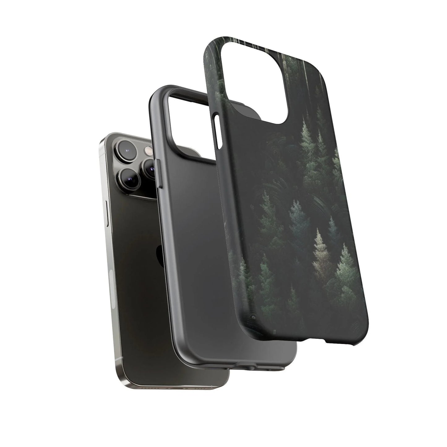 Phone Cases - Deep Dark Forest Nature Design - Oceanfront Products