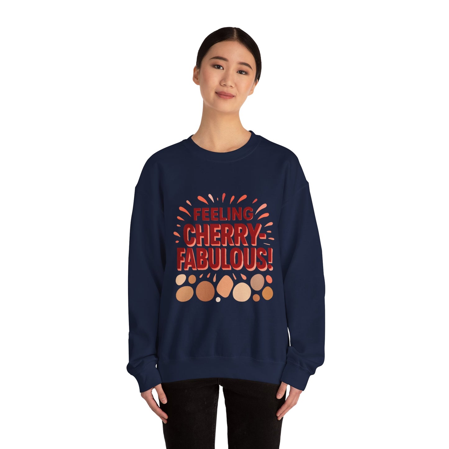 Bold cherry Sweatshirt, Cherry design on Crewneck Jumper, Unisex Pullover, Gift