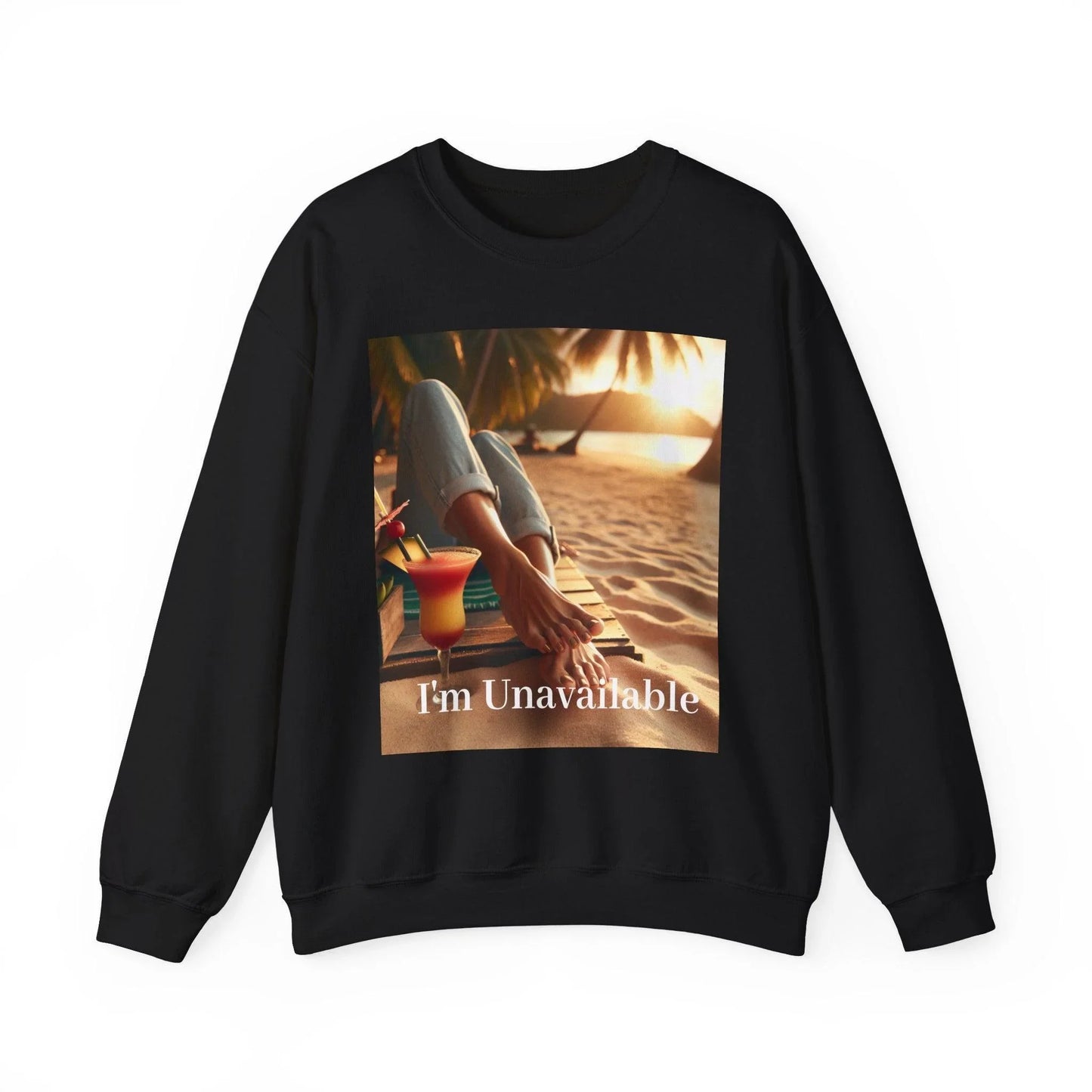 Sand Beach Woman Feet Crewneck Sweatshirt - Oceanfront Products