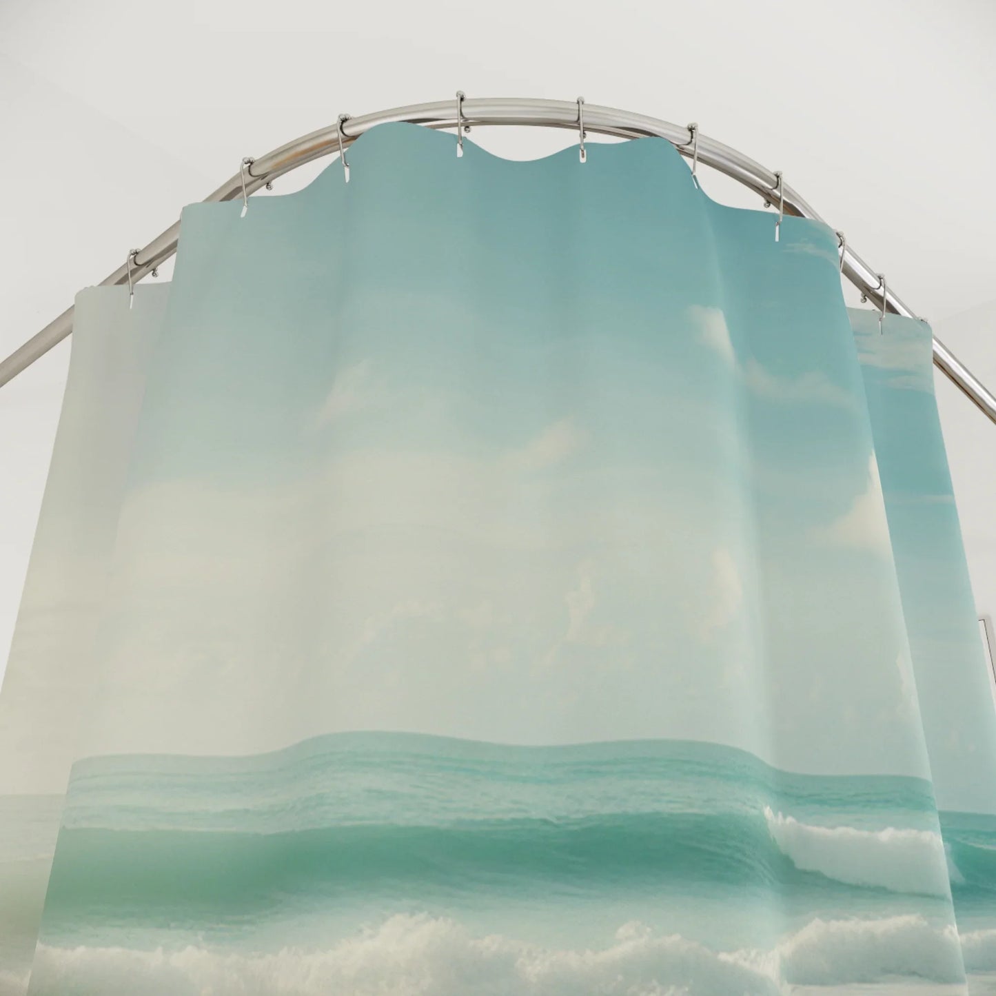 Coastal Shower Curtains - Serene Coastal View Design - Oceanfront Products