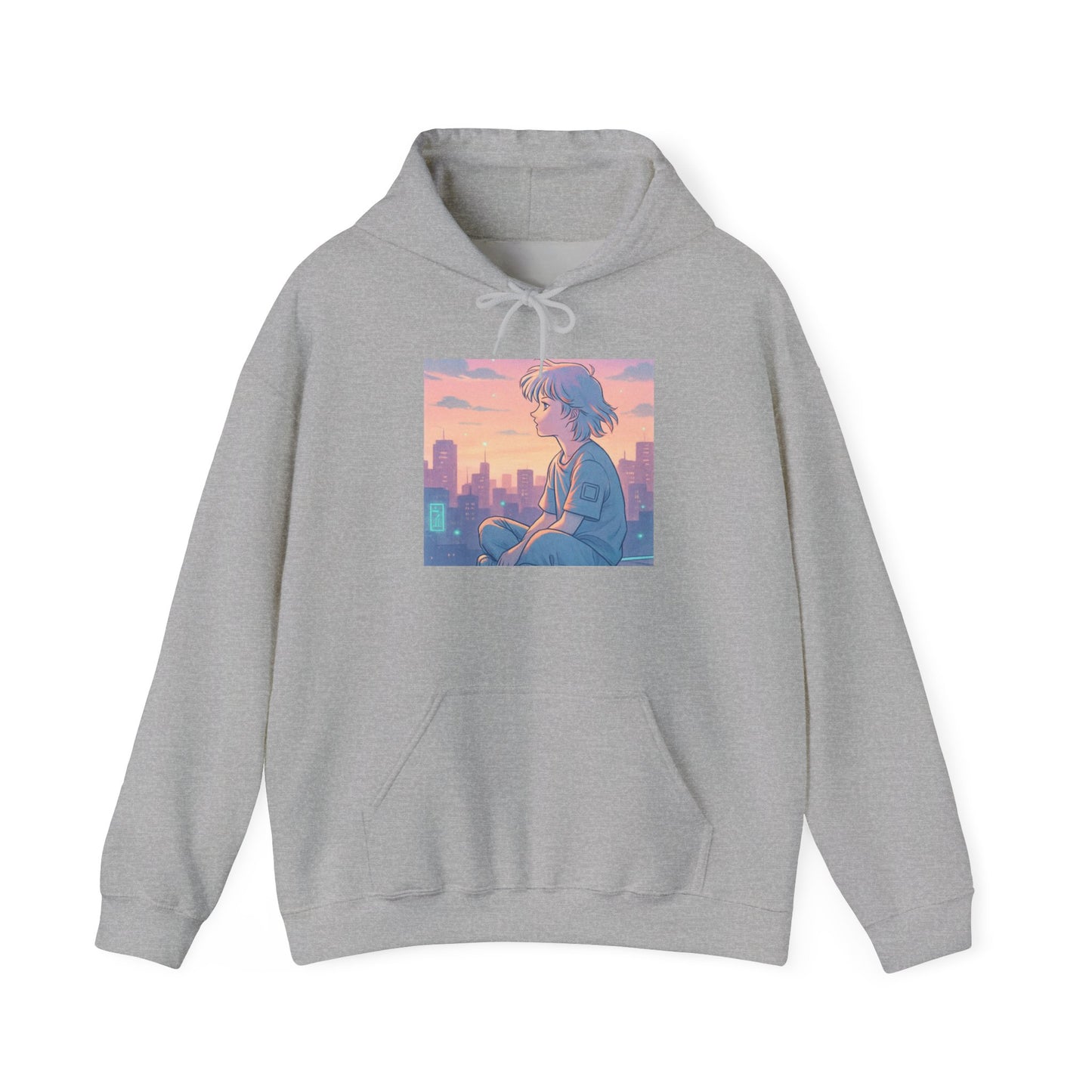 Hooded Sweatshirt Lofi/Vaporwave Design