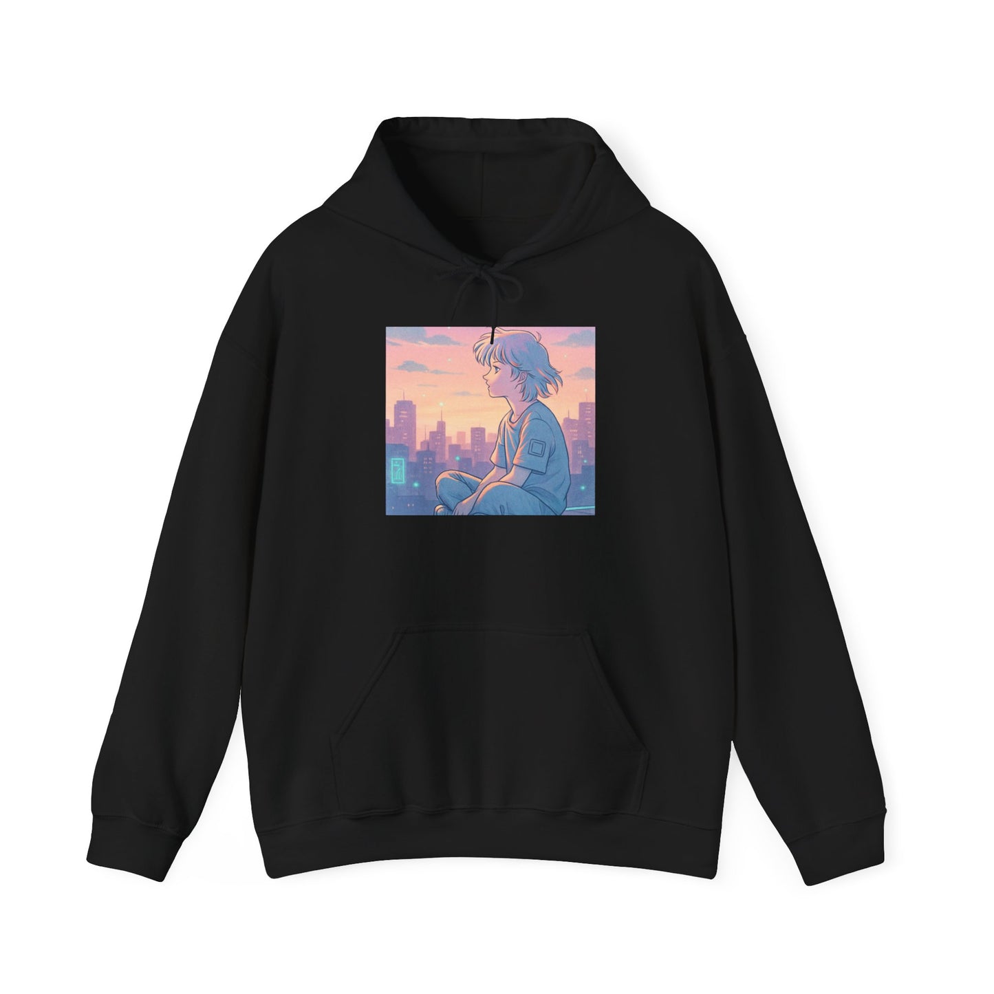 Hooded Sweatshirt Lofi/Vaporwave Design