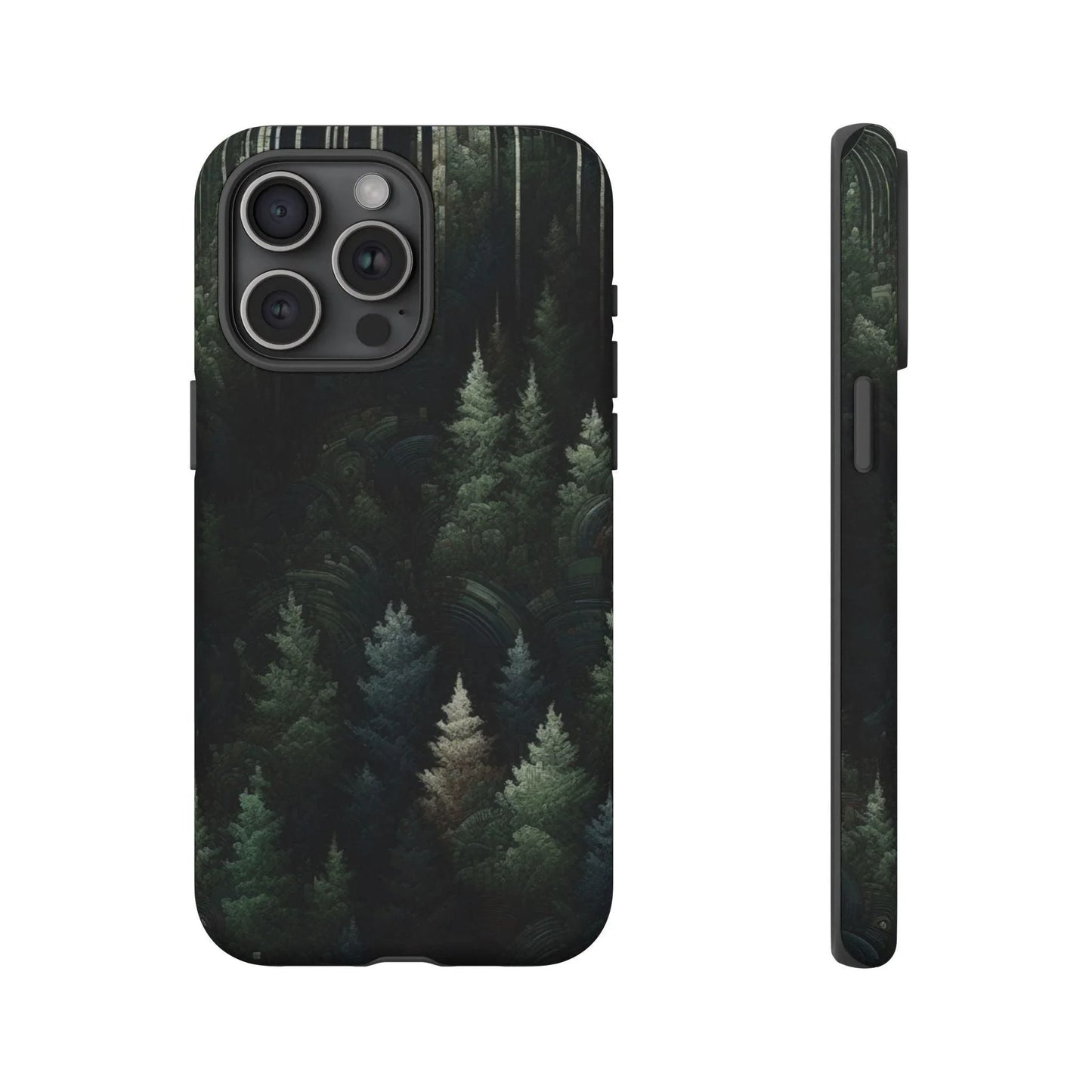 Phone Cases - Deep Dark Forest Nature Design - Oceanfront Products