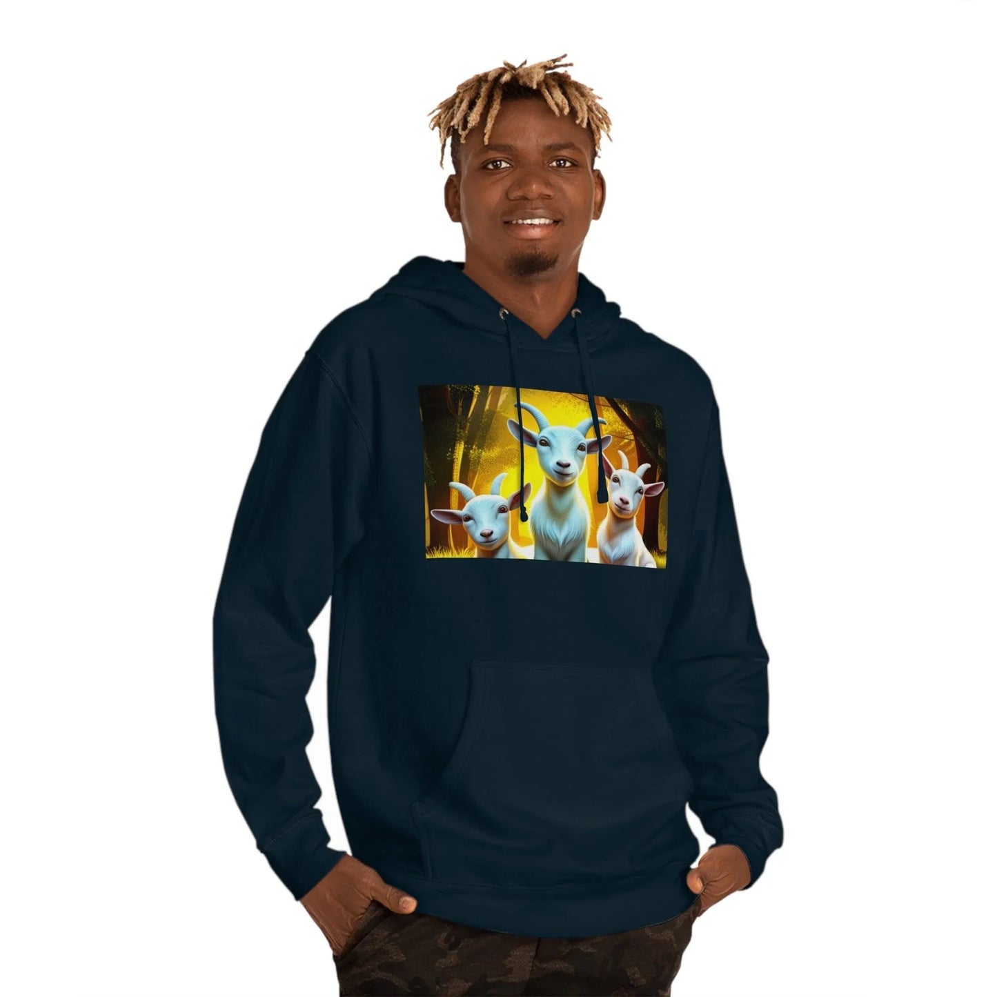 3D Vibrant Baby Goat Sweatshirt/Hoodie - A Unique Blend of Comfort and Whimsy - Oceanfront Products