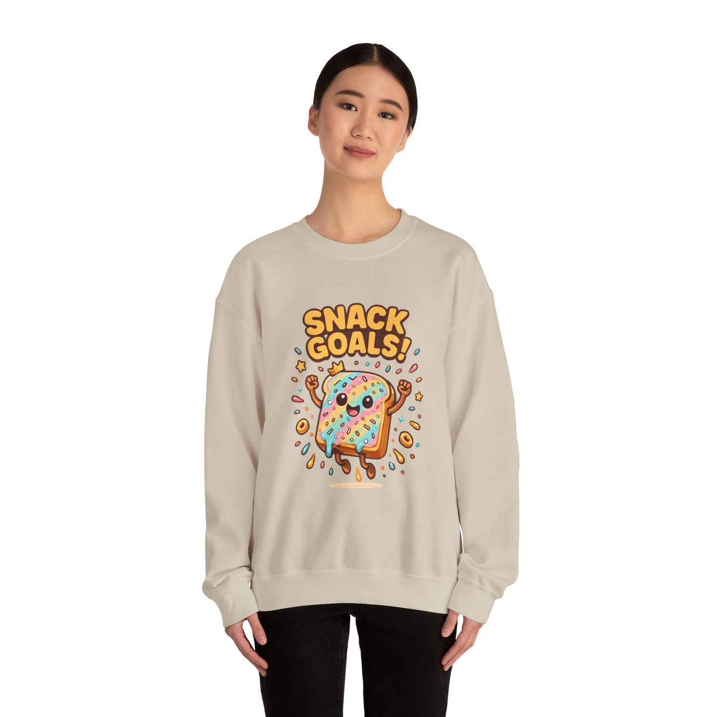 Snack Goals Sweatshirt, Foodie Gift, Comfortable Crewneck, Unisex Jumper, Funny
