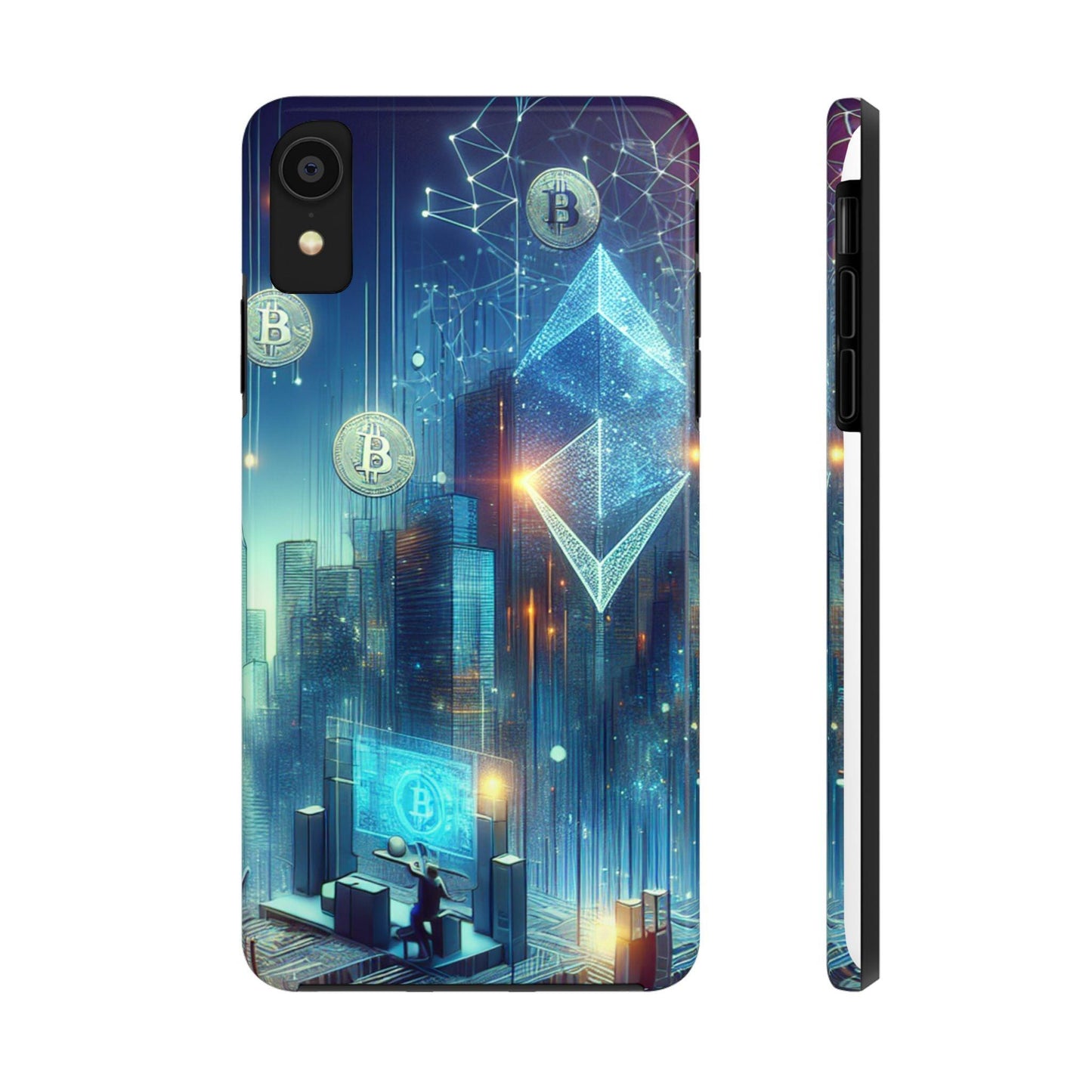 Phone Case - Cryptocurrency Enthusiasts Futuristic Design - Oceanfront Products