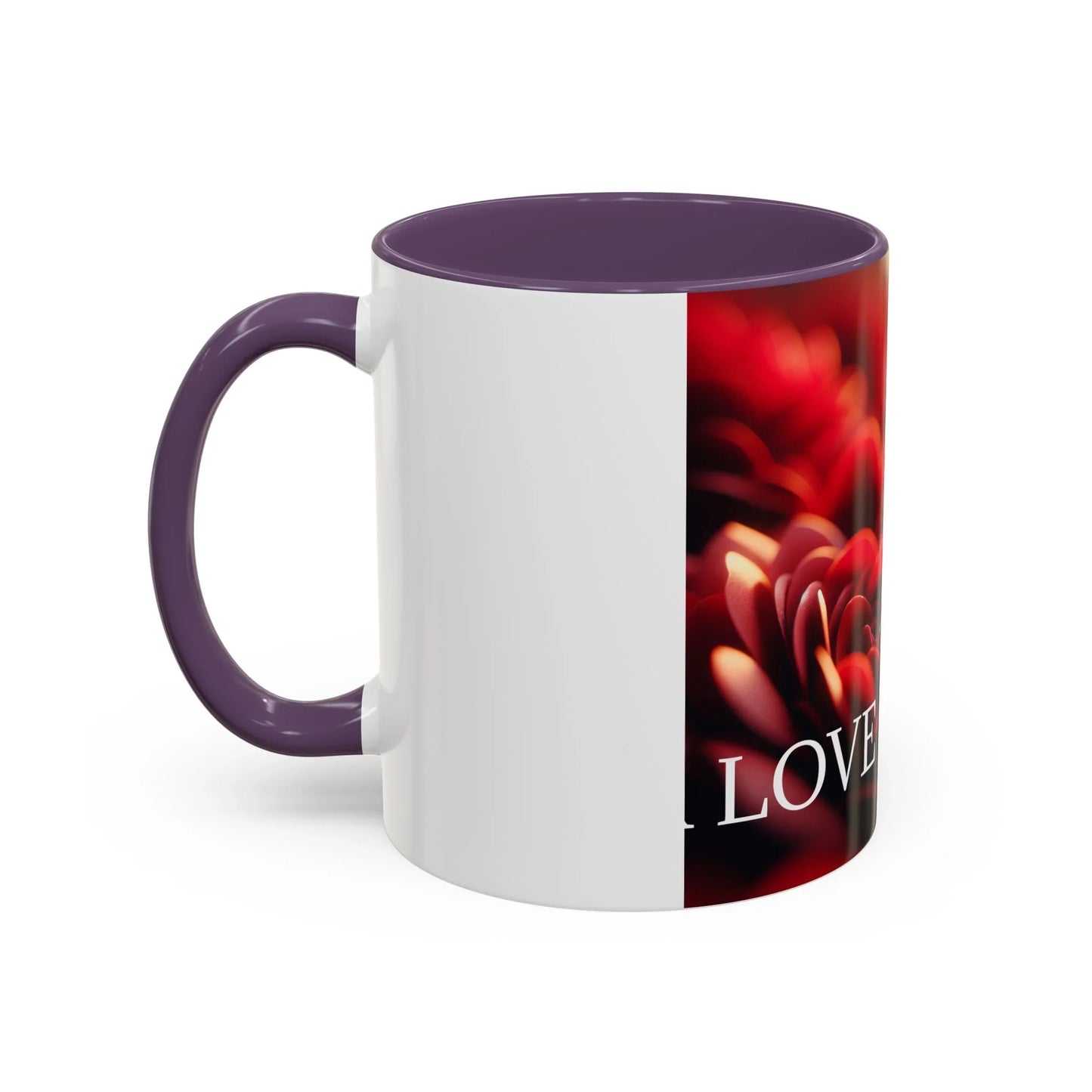 Mug - Rose Petal Timeless Love Accent Coffee Mug (11, 15oz) - Oceanfront Products
