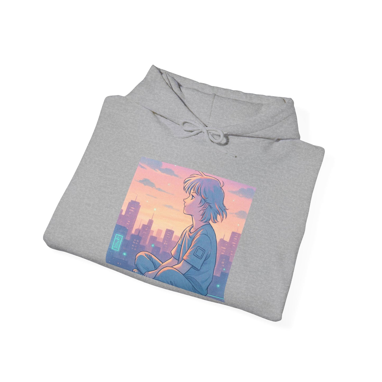 Hooded Sweatshirt Lofi/Vaporwave Design