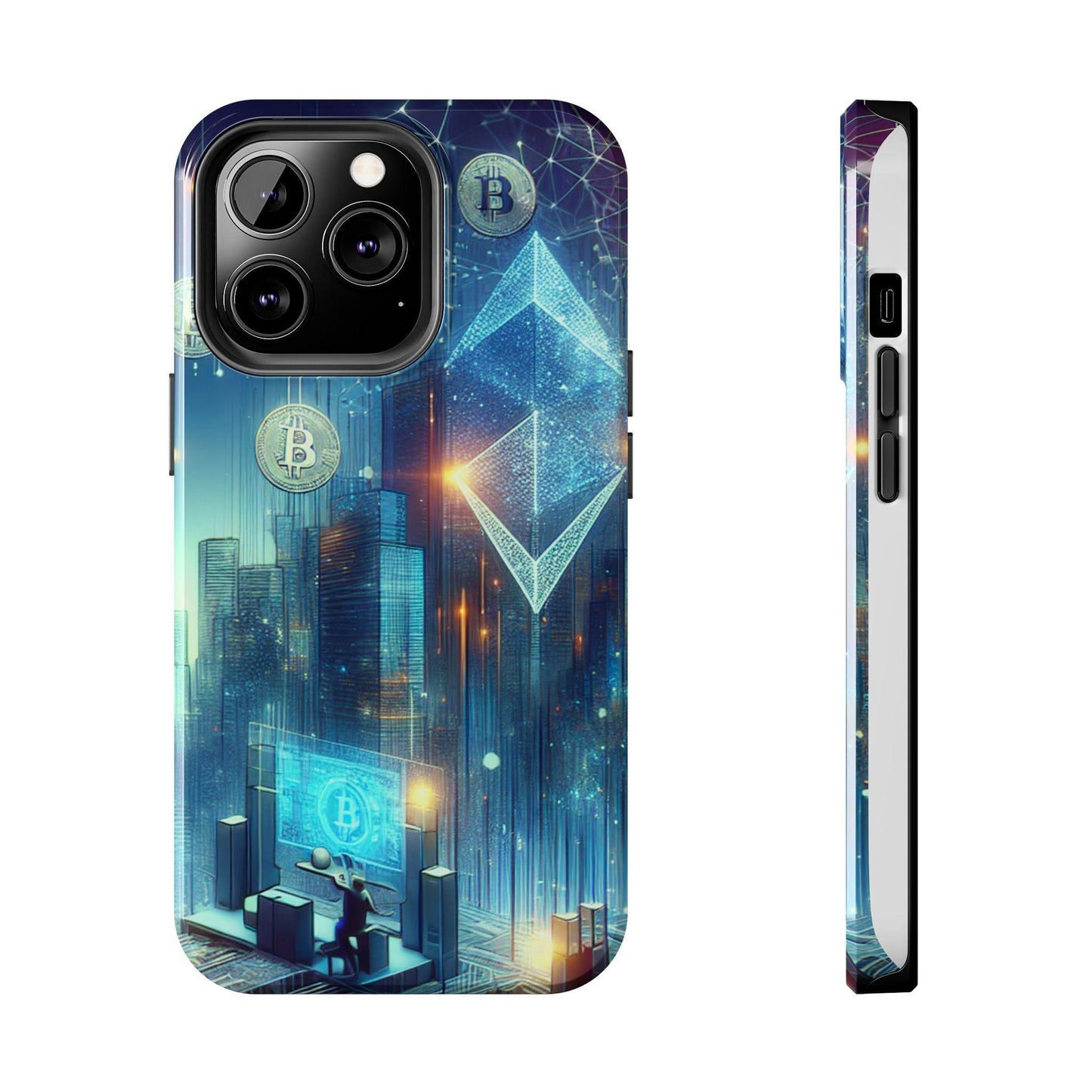 Phone Case - Cryptocurrency Enthusiasts Futuristic Design - Oceanfront Products