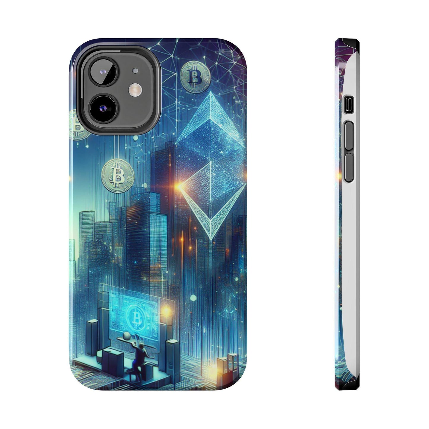 Phone Case - Cryptocurrency Enthusiasts Futuristic Design - Oceanfront Products