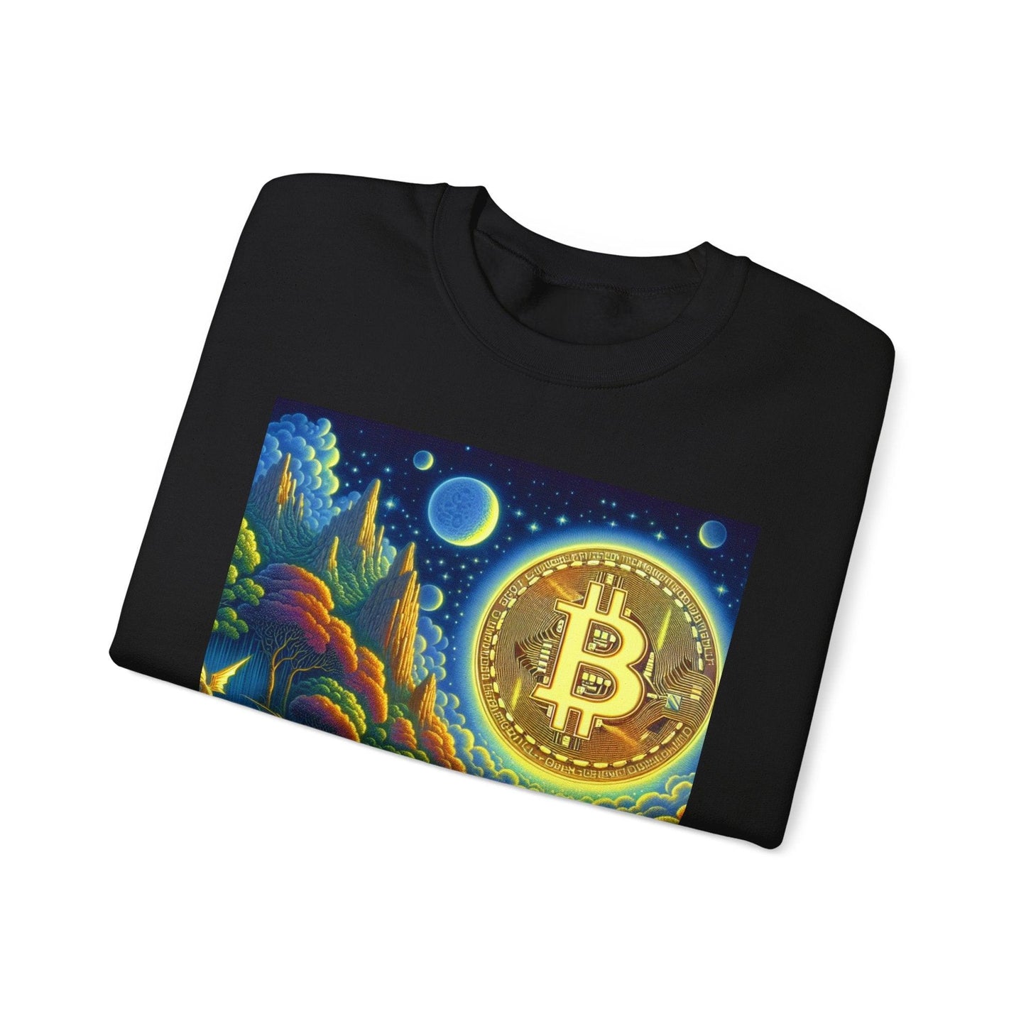 Bitcoin Fantasy Sweatshirt - Crewneck Sweatshirt - Oceanfront Products