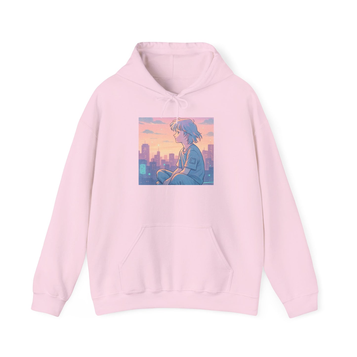 Hooded Sweatshirt Lofi/Vaporwave Design