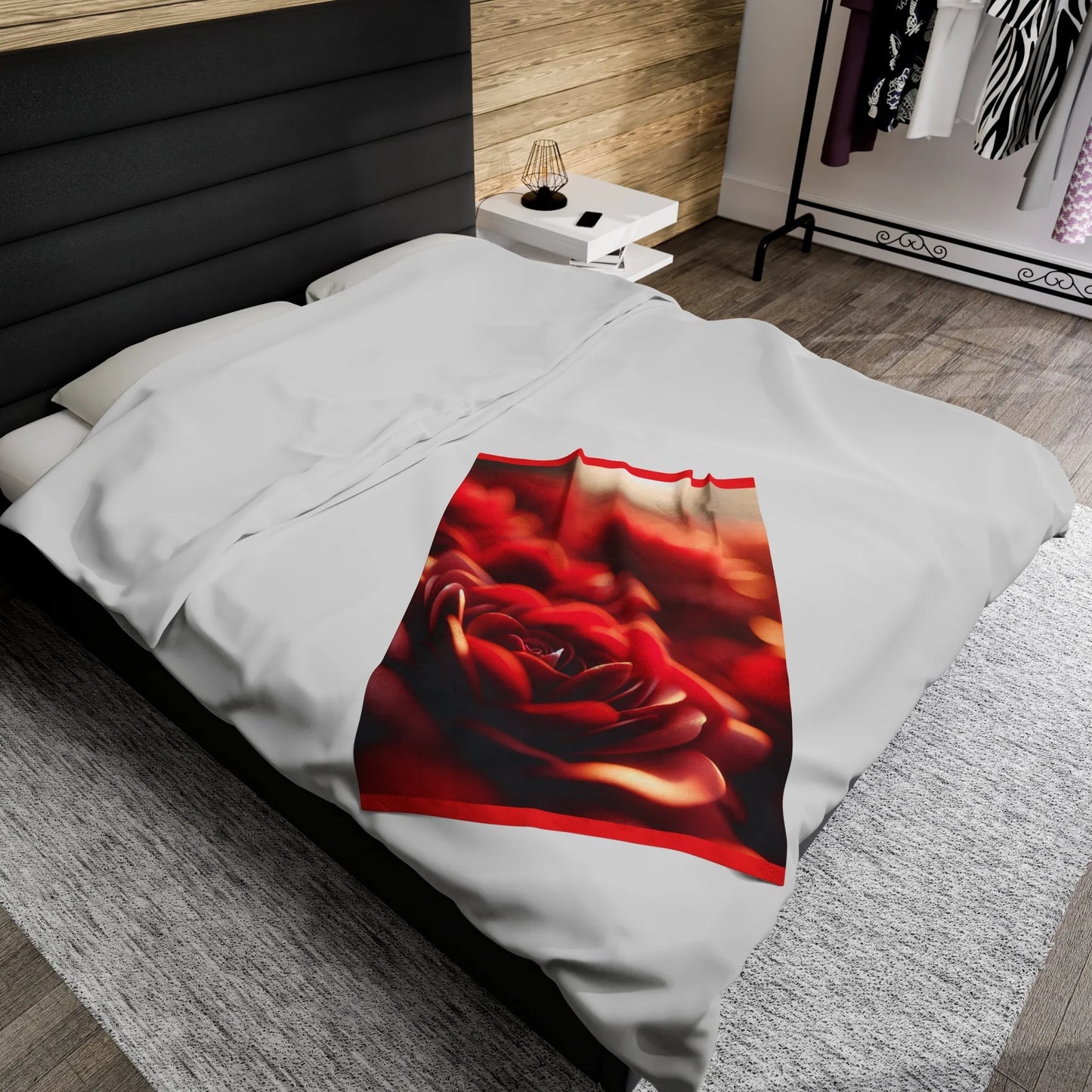 Plush Blanket - Valentine's Day Rose Petals Design - Oceanfront Products