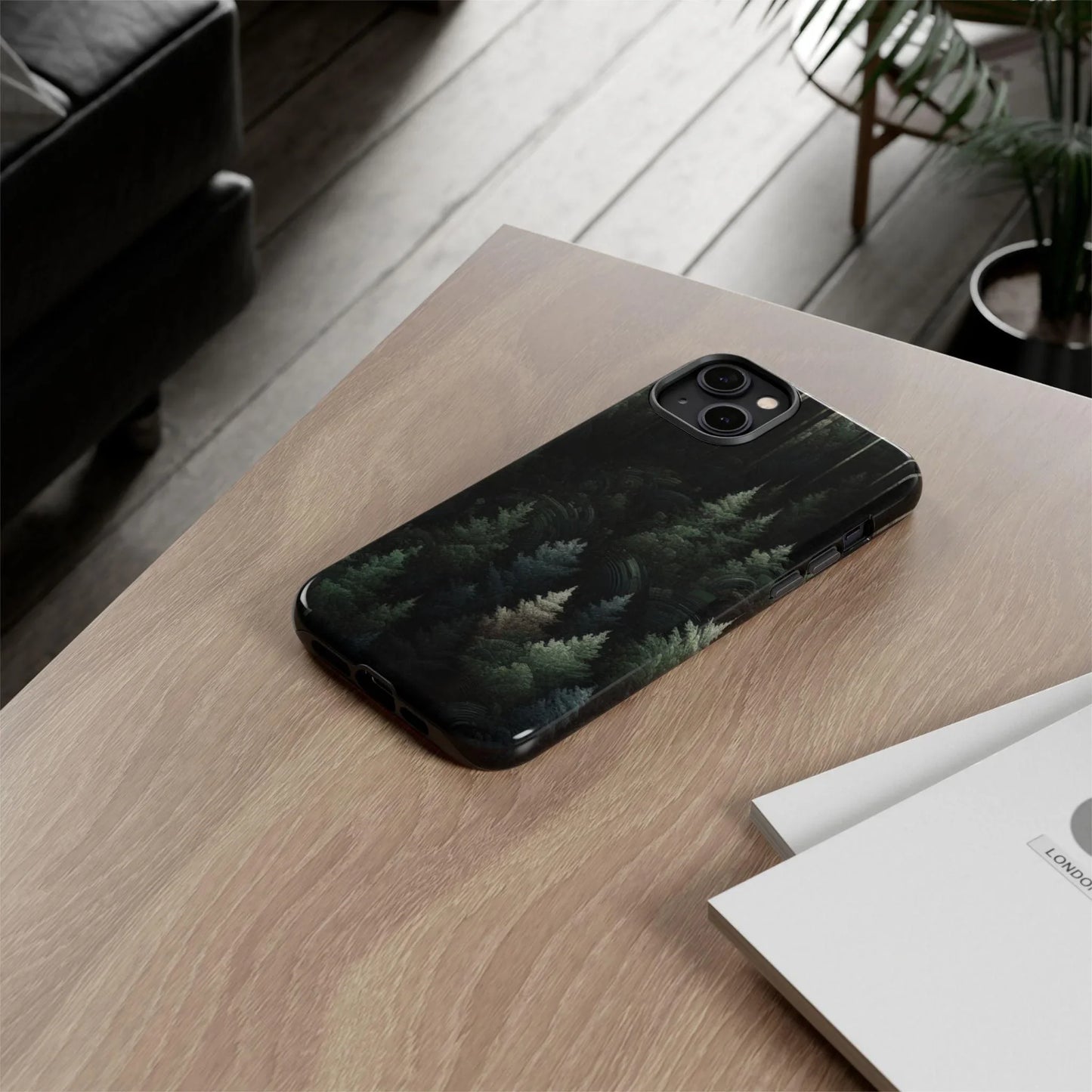 Phone Cases - Deep Dark Forest Nature Design - Oceanfront Products