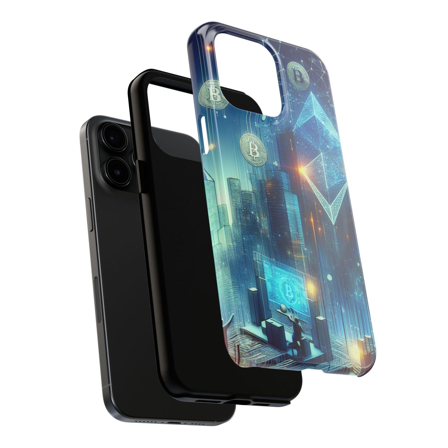Phone Case - Cryptocurrency Enthusiasts Futuristic Design - Oceanfront Products