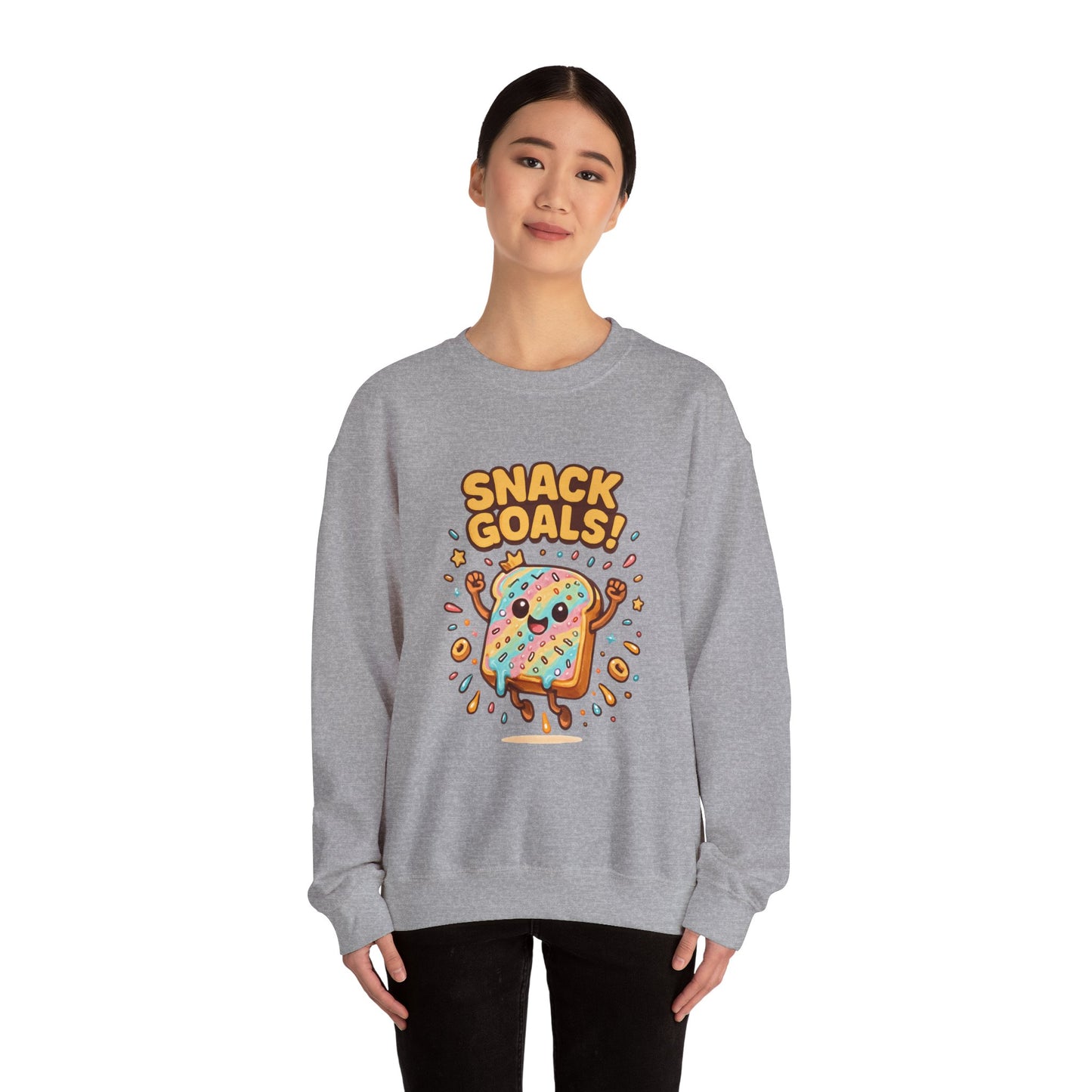 Snack Goals Sweatshirt, Foodie Gift, Comfortable Crewneck, Unisex Jumper, Funny