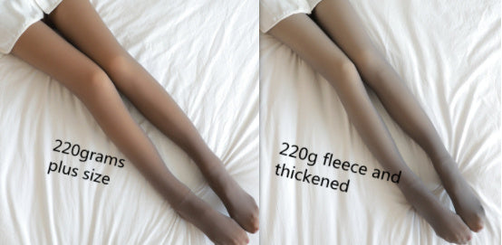 Oceanfront™ Soft-Life Thermal Sheer Leggings – 220 g Fleece Warmth, Bare-Leg Look ❄️