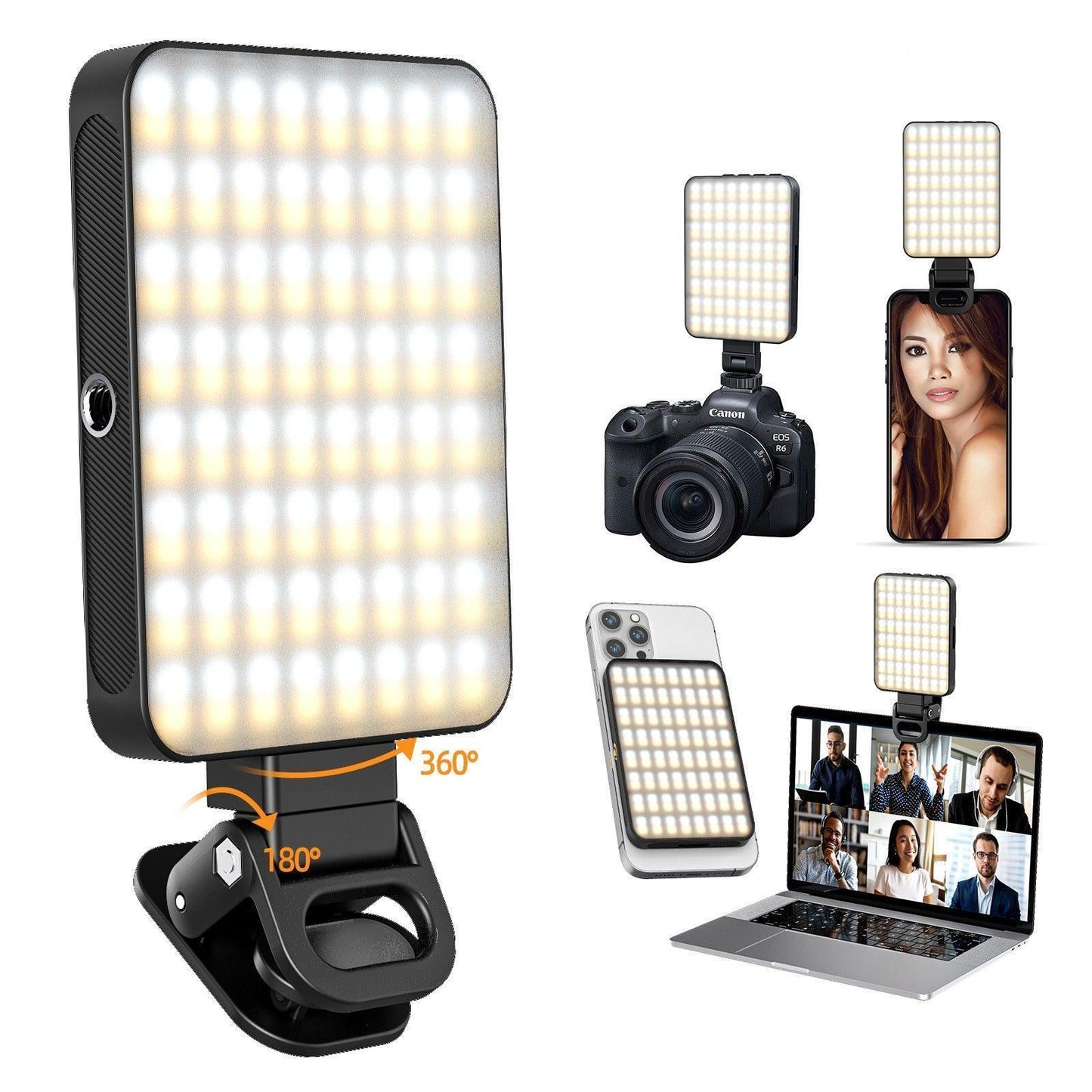 Magnetic fill light LED video conference phone fill light camera photography live broadcast photography pocket light - Oceanfront Products