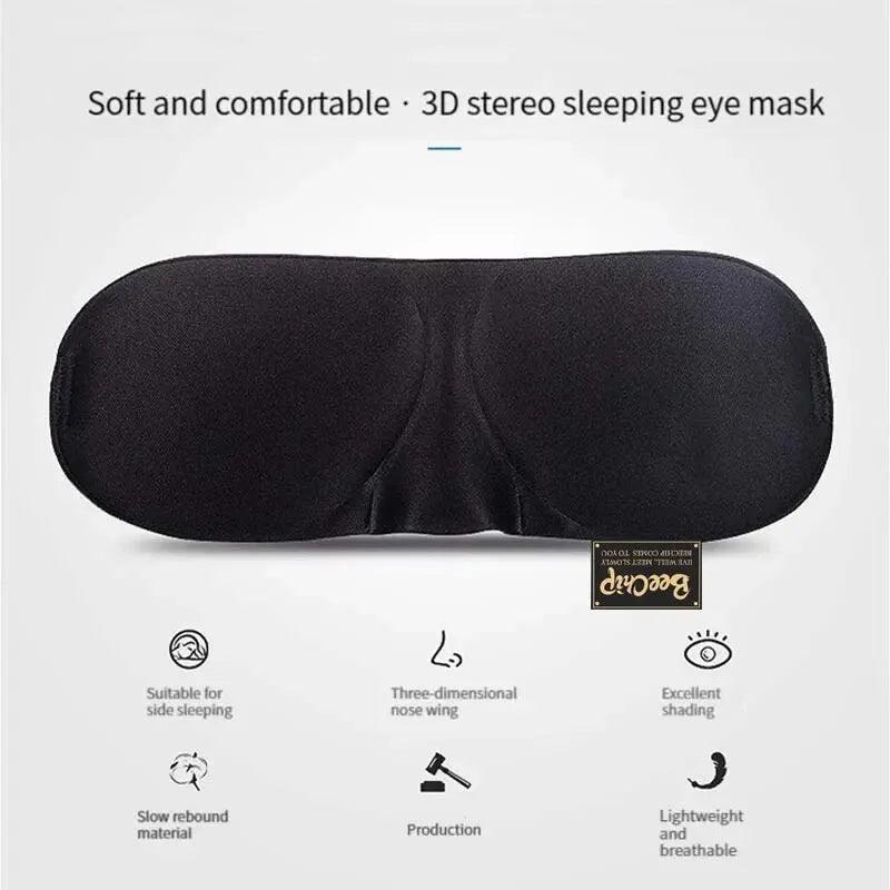 3D Sleep Mask Natural Sleeping Eye Mask Eyeshade Cover Shade Eye Patch Women Men Soft Portable Blindfold Travel Eyepatch 1Pcs - Oceanfront Products