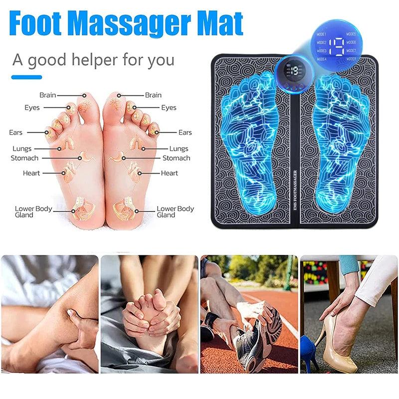 Electric Foot Massager Pad Muscle Massage Relaxation Trainer For Massage Fitness Outdoor Sport Home Family Relax - Oceanfront Products