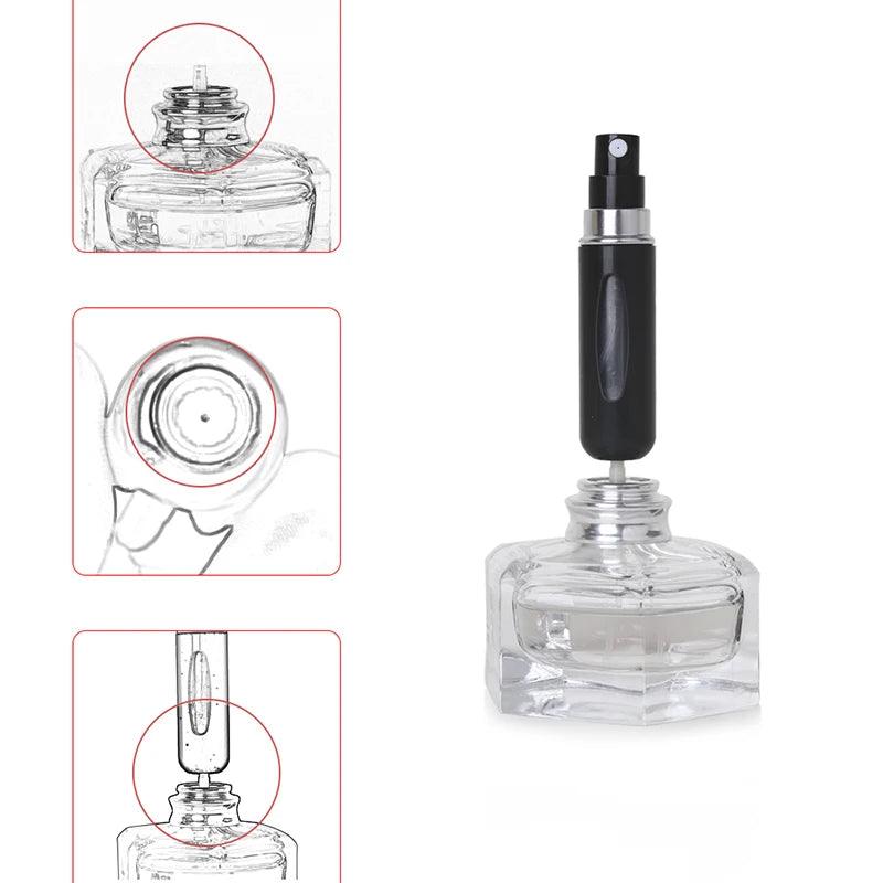 Hot sale high end perfume bottle base refill bottle direct fill sample spray bottle portable travel size refillable - Oceanfront Products