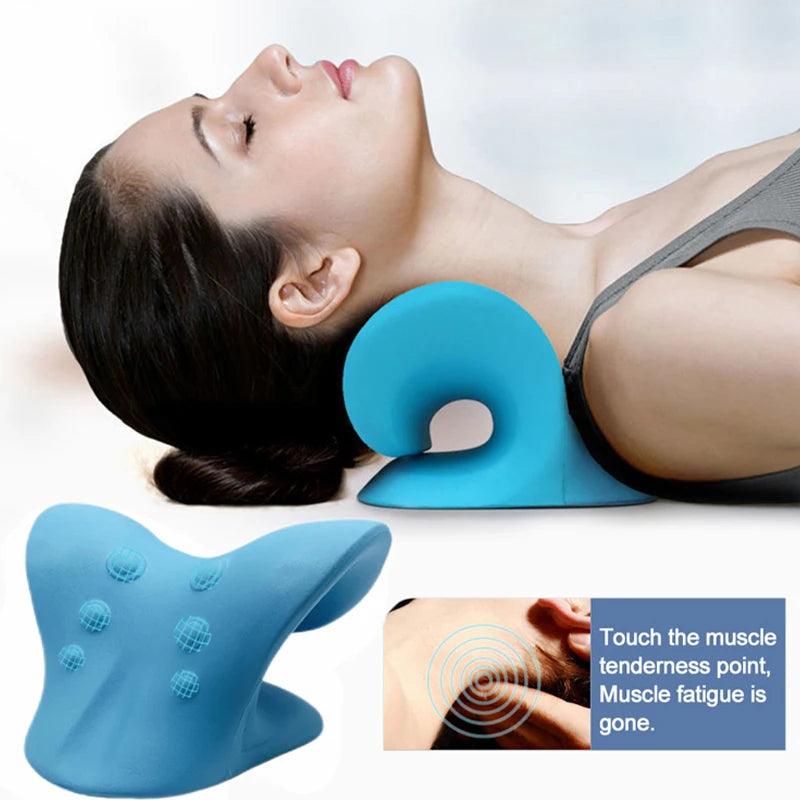 Cervical Spine Stretch Neck shoulder Relaxer Cervical Muscle Relaxation Traction Device shoulder Massage Pillow spine Correction - Oceanfront Products