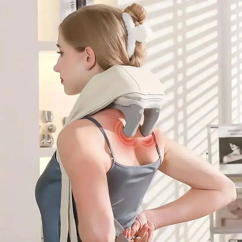 Neck Massager with low Heat Back Shoulder Massager Area Coverage Bionic kneading Wireless Massage - Oceanfront Products