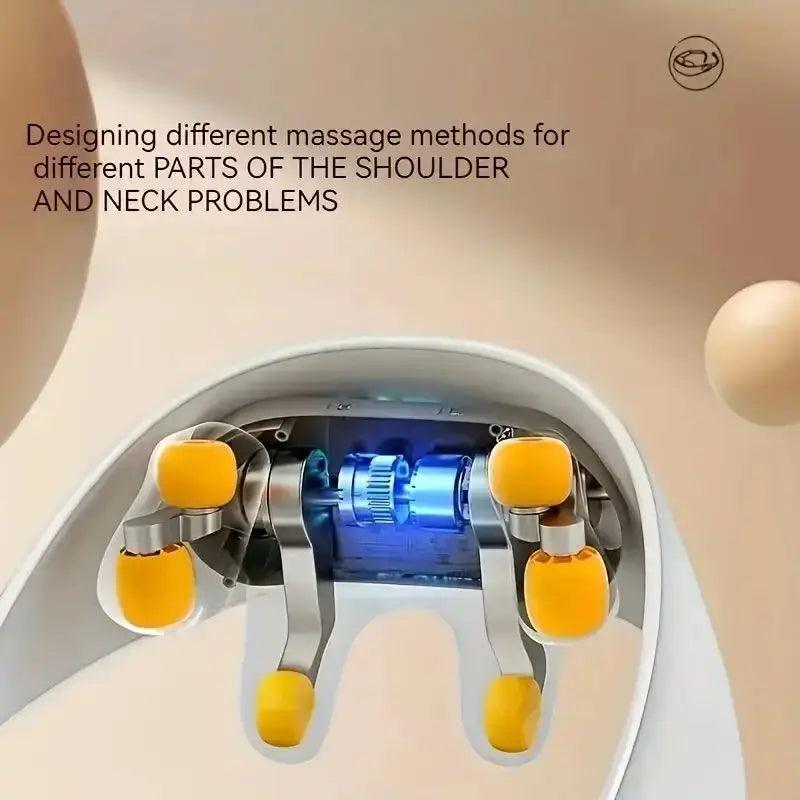 Neck Massager with low Heat Back Shoulder Massager Area Coverage Bionic kneading Wireless Massage - Oceanfront Products