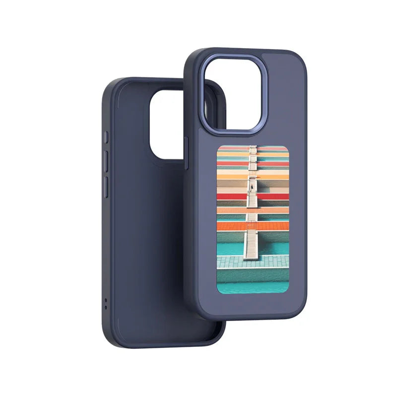 E-ink Screen Phone Case Unlimited Screen Projection Personalized Phone Cover Battery Free New Designer Luxury Phone Case - Oceanfront Products
