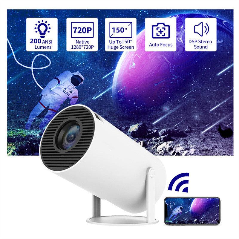 Portable Projector Small Straight Projector For Home Use 180 Degrees Projection Angle Automatic Focus Home Video Projector - Oceanfront Products