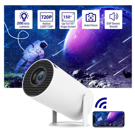 Portable Projector Small Straight Projector For Home Use 180 Degrees Projection Angle Automatic Focus Home Video Projector - Oceanfront Products