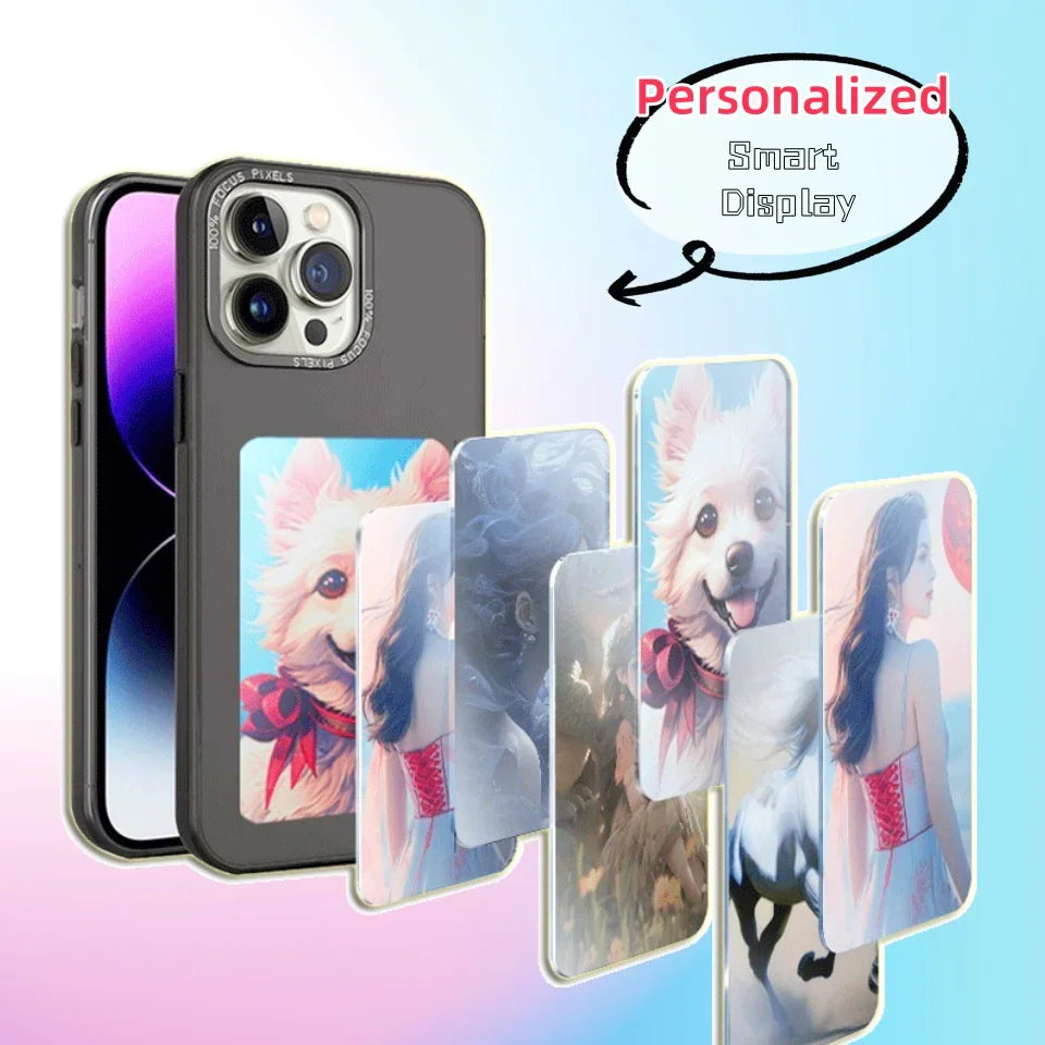 E-ink Screen Phone Case Unlimited Screen Projection Personalized Phone Cover Battery Free New Designer Luxury Phone Case - Oceanfront Products