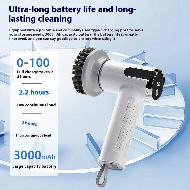 Multifunctional Smart Display Electric Cleaning Brush Wireless Kitchen Sink Cleaning Brush Waterproof Electric Pot Brush Cleaning Tool - Oceanfront Products