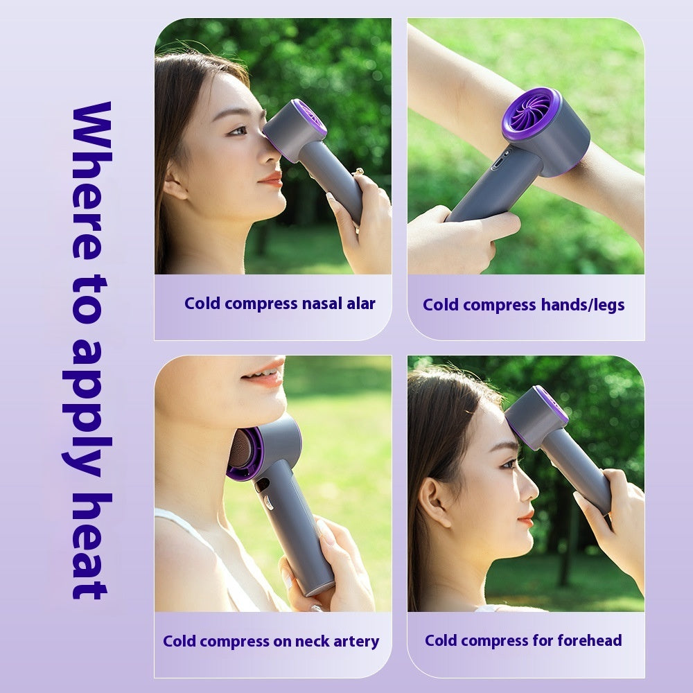 Oceanfront™ TurboCool Mini Handheld Fan — 3-Speed Rechargeable Breeze
