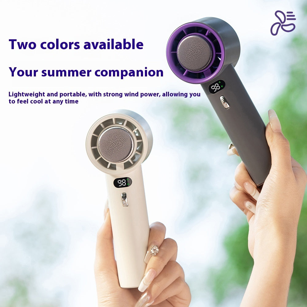 Oceanfront™ TurboCool Mini Handheld Fan — 3-Speed Rechargeable Breeze